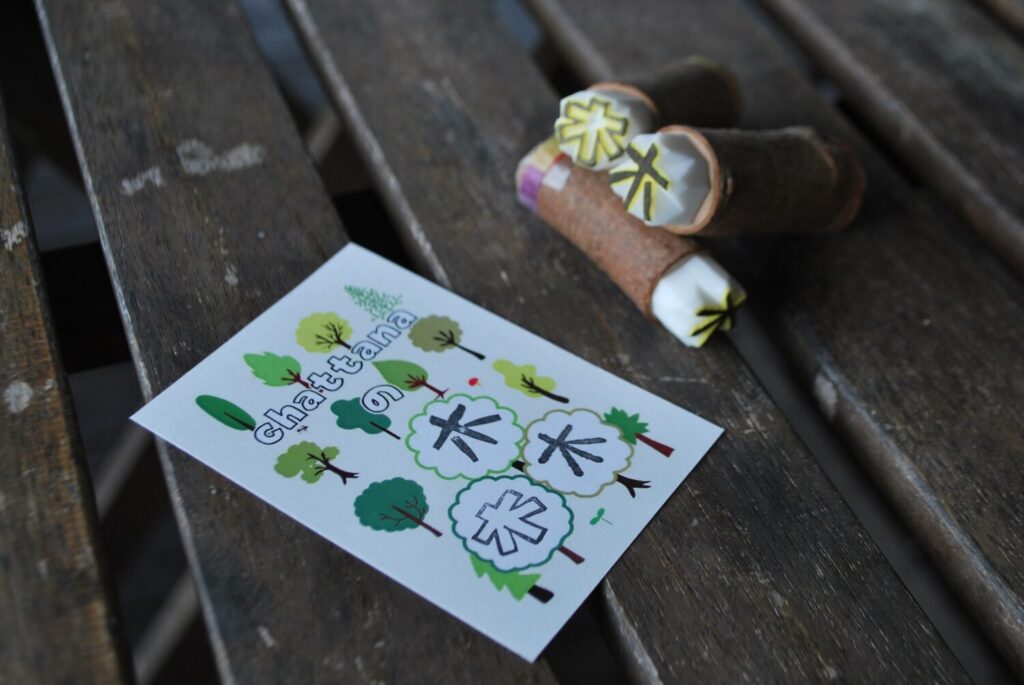 chattanaの森　カフェチャッタナ　mokumoku stamp card スタンプカード　お得　無料券　カフェ　ランチ　セットドリンク
